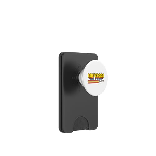 Bold Retro Las Vegas Schild mit bunten Streifen PopSockets PopWallet für MagSafe von Beautiful World