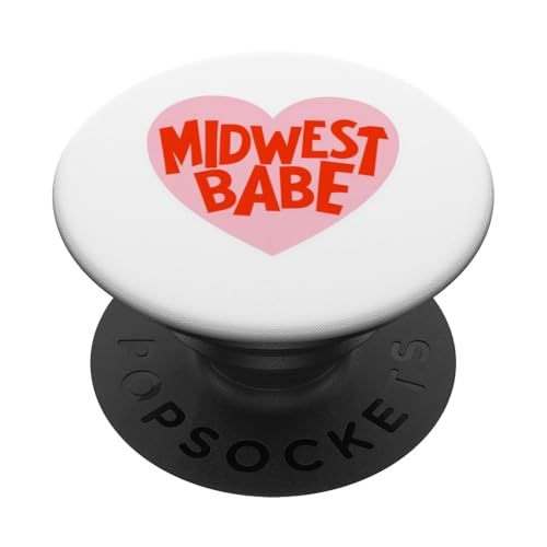 Midwest Babe Herz Aufkleber mit verspieltem Text PopSockets Klebender PopGrip von Beautiful World