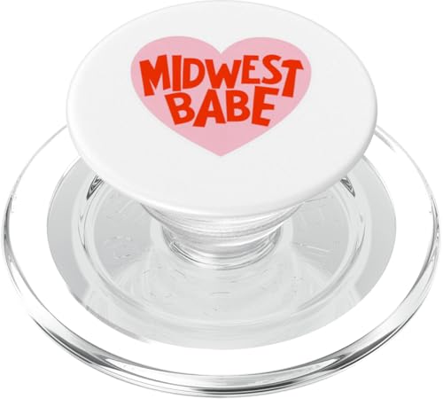 Midwest Babe Herz Aufkleber mit verspieltem Text PopSockets PopGrip für MagSafe von Beautiful World
