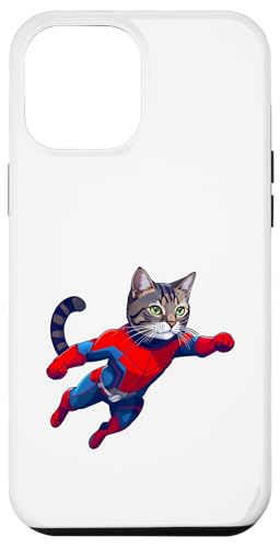 Verspielte getigerte Katze im Heldenanzug, dynamisches Kätzchen, Meow Hülle für iPhone 12 Pro Max von Beautiful World