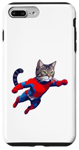 Verspielte getigerte Katze im Heldenanzug, dynamisches Kätzchen, Meow Hülle für iPhone 7 Plus/8 Plus von Beautiful World