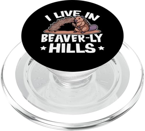 Biber: I Live In Beaver-ly Hills PopSockets PopGrip für MagSafe Biber: I Live In Beaver-ly Hills PopSockets PopGrip für MagSafe von Beaver And Mountains Wildlife Designs For Kids