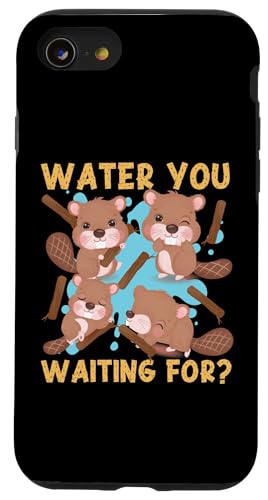 Biber: Wasser, auf das Sie warten? Hülle für iPhone SE (2020) / 7 / 8 von Beaver And Mountains Wildlife Designs For Kids