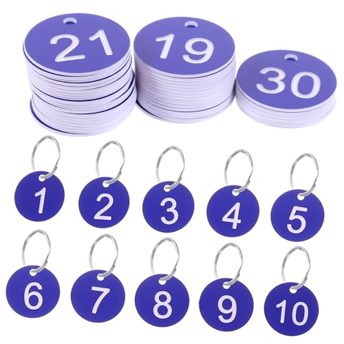 Beavorty 50 Sätze Nummernschild runde nummerierte Tags Schlüsselanhänger mit Etiketten Zahlenbezeichnungen Gepäckanhänger gravierte nummerierte Etiketten ID-Tags mit Ringen Acryl Blau Beavorty 50 Sätze Nummernschild runde nummerierte Tags Schlüsselanhänger mit Etiketten Zahlenbezeichnungen Gepäckanhänger gravierte nummerierte Etiketten ID-Tags mit Ringen Acryl Blau von Beavorty