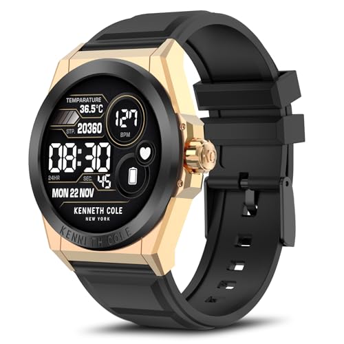 Bebinca Smartwatch Herren, 1,32'' HD-Bildschirm, IP68 Wasserdicht Fitnessuhr mit Herzfrequenzmonitor Schlafmonitor Schrittzähler für iOS Android(Schwarz-Gold) von Bebinca
