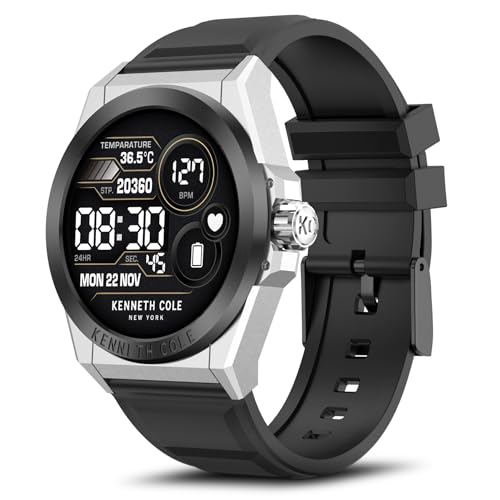 Bebinca Smartwatch Herren, 1,32'' HD-Bildschirm, IP68 Wasserdicht Fitnessuhr mit Herzfrequenzmonitor Schlafmonitor Schrittzähler für iOS Android(Schwarz-Silber) von Bebinca