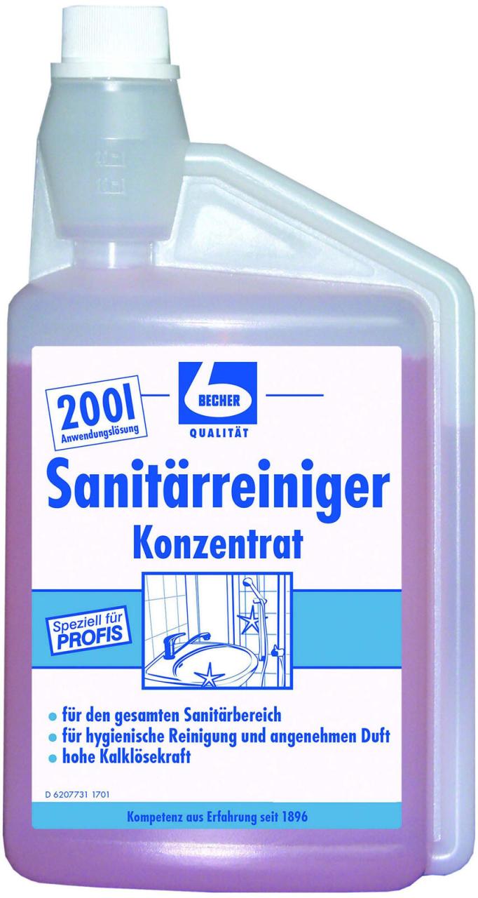 Becher Badreiniger Sanitärreiniger Konzentrat 1,0 l Becher Badreiniger Sanitärreiniger Konzentrat 1,0 l von Becher