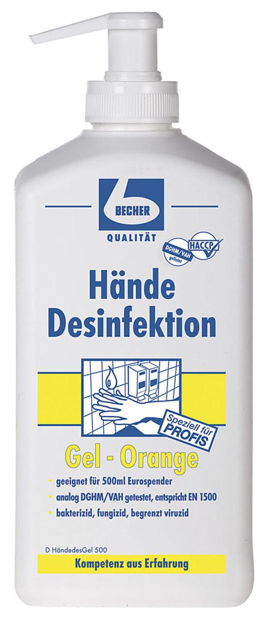 Becher Händedesinfektionsgel 0,5 l von Becher