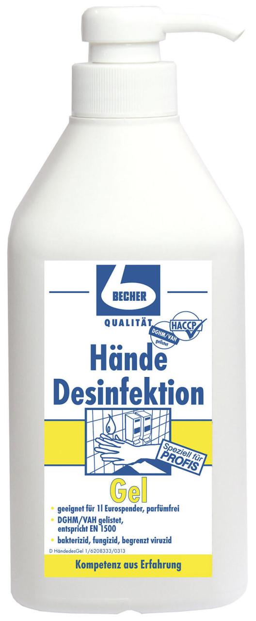 Becher Händedesinfektionsgel 1,0 l Becher Händedesinfektionsgel 1,0 l von Becher