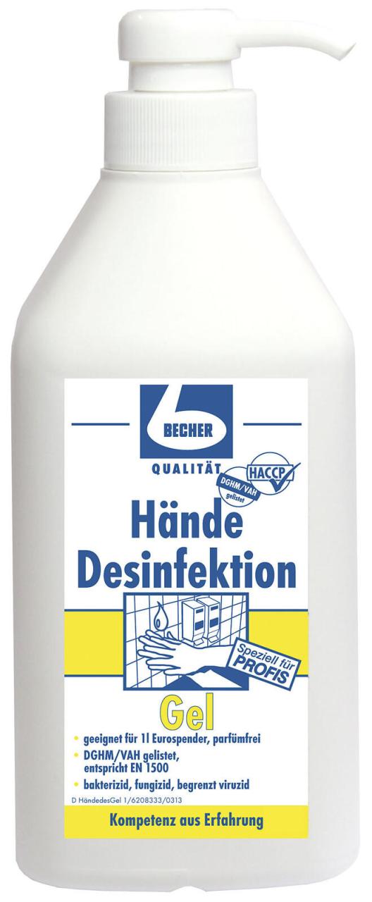 Becher Händedesinfektionsgel 1,0 l von Becher