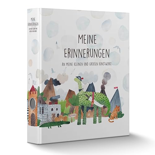 Sammelordner "Meine Erinnerungen" mit Griffloch in 4 Sorten – Kindergarten Ordner – Sammelordner Kindergarten – ressourcenschonende Herstellung – inkl. EXTRA Schatzsuche-Spiel – Geschenk – DINOSAURIER Sammelordner "Meine Erinnerungen" mit Griffloch in 4 Sorten – Kindergarten Ordner – Sammelordner Kindergarten – ressourcenschonende Herstellung – inkl. EXTRA Schatzsuche-Spiel – Geschenk – DINOSAURIER von Becker Consumer Products Germany