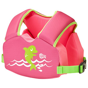 BECO Mädchen Kinder-Schwimmweste Sealife pink Größe individuell einstellbar von Beco