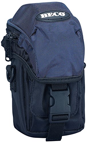 Beco 791.20 Camera-Tasche mit Gürtelschlaufe und rutschfestem Schultergurt und extra Fach für Zubehör, mit Tragegriff (Material: Nylon, Farbe: schwarz/blau, Innenmaße: 8 x 4 x 11 cm) von Beco