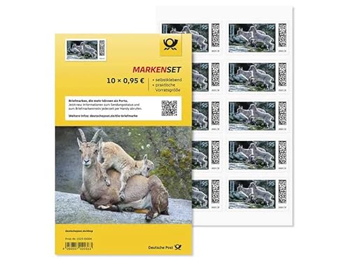 Markenset 10 x 0,95 € Frankaturware 0,95 Euro Briefmarken selbstklebend Markenset stamp box + Becopa® Schutz von Becopa