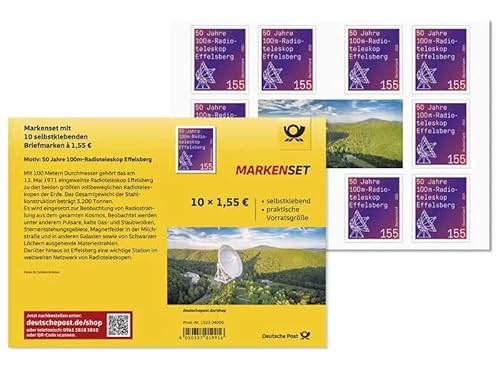 Markenset 10 x 1,55 Frankaturware 1,55 Euro Briefmarken selbstklebend Markenset stamp box + Becopa® Schutz von Becopa