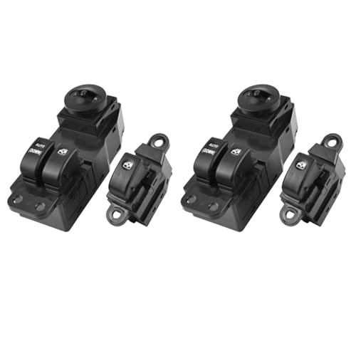 Electric Window Regulator 2X Links und Rechts Hand Auto Elektrische Power Master Fenster Schalter Heber/Fit for HYUNDAI H1 STAREX 2001-2006 93570-4A000 von Becwdvo