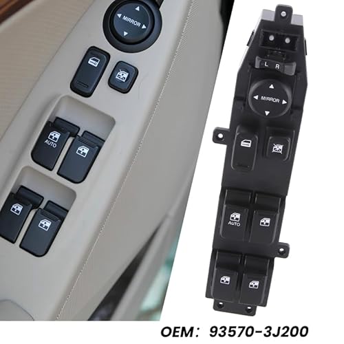 Electric Window Regulator 93570-3J000 Auto Fahrerseite Links Master Fensterheber Schalter/Fit for Hyundai Veracruz 2007-2012 Zubehör von Becwdvo