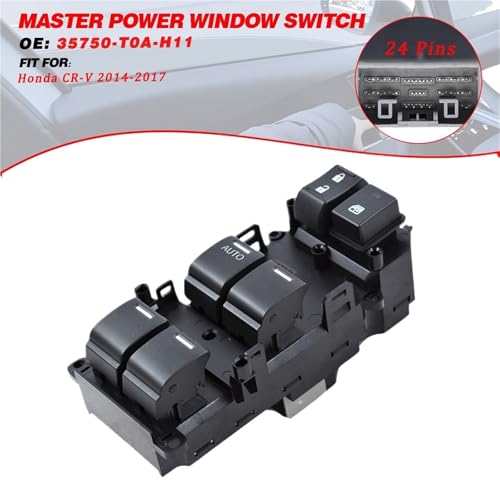 Electric Window Regulator Auto/Fit for Honda CRV CR-V 2014 2015 2016 2017 35750-T0A-H11 24 Pins Auto Elektrische Power Lifter fenster Schalter Taste von Becwdvo