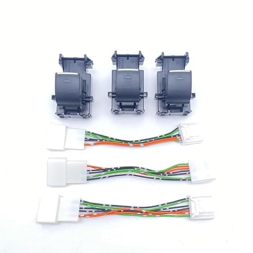 Electric Window Regulator Beleuchtete LED-Taste for Fensterheber-Schalter, passend for Toyota Camry 2018–2023, linke Hintergrundbeleuchtung, Upgrade Spiegelschalter, 1–4 Stück(Black) von Becwdvo