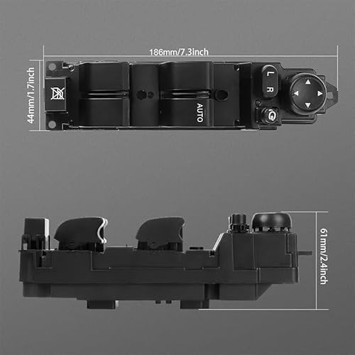 Electric Window Regulator Master Power Fenster Schalter Controller Links Rechts Fahrerseite/passend for Mazda 6 GH Mazda 2 DE 2008-2012 D652-66-350A GBS7-66-350A(Left hand drive) von Becwdvo