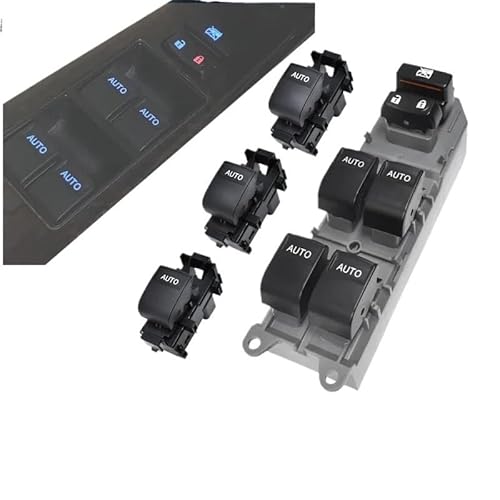 Electric Window Regulator Upgrade ändern Fensterheberschalter Glashebersteuerung mit automatischer Hintergrundbeleuchtung/passend for Toyota RAV4 Corolla Yaris 2005–2015(Ice blue) von Becwdvo