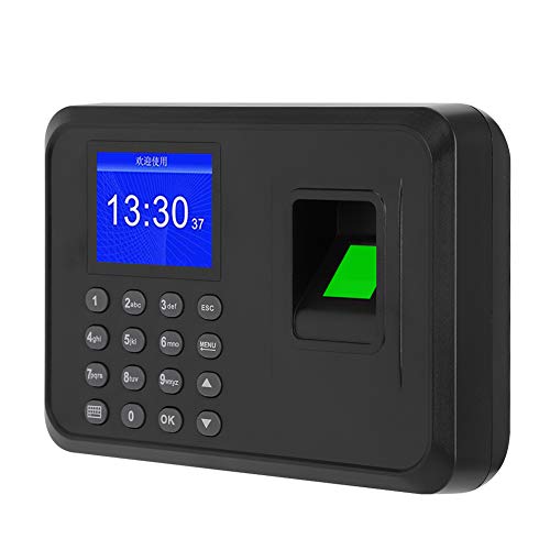 2,4 Zoll Biometrischer Fingerabdruck-Passwort-Anwesenheitsmaschinen-Stempeluhr-Recorder 110 Bis 240 V für Büroangestellte (EU-Stecker) von Bediffer