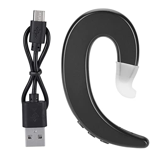 Bediffer Freisprechen Ohrhaken Bluetooth-Kopfhörer Drahtlos Schmerzlose Knochenleitung Kopfhörer-Headset ersetzen(Black) von Bediffer