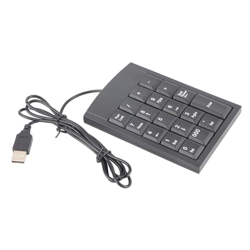 Bediffer USB-Zifferntastatur, Touch-Button-Design, 19 Tasten, Ziffernblock, Leicht zu Transportieren, Mini-Tastatur, Verwenden, für Alle Arten von Laptops von Bediffer