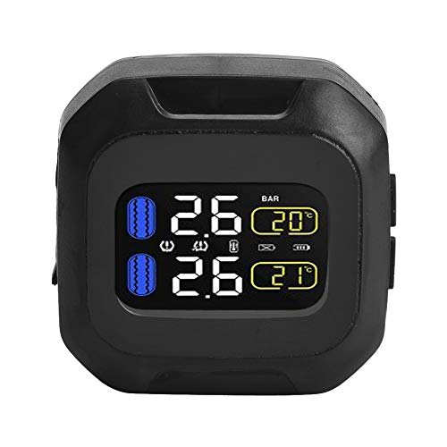 Bediffer Universal Motorcycle Wireless TPMS Sensor Reifendruckkontrollsystem mit 2 externen Sensoren Motorr?der , for r?der und Zubeh?r von Bediffer