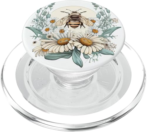 Biene Honigbiene Gänseblümchen PopSockets PopGrip für MagSafe von Bee Daisy Flowers Merch