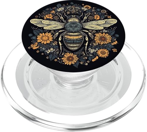 Bee Honeybee Bumblebee Blumen Boho Grafik PopSockets PopGrip für MagSafe Bee Honeybee Bumblebee Blumen Boho Grafik PopSockets PopGrip für MagSafe von Bee Flowers Boho Graphic Merch