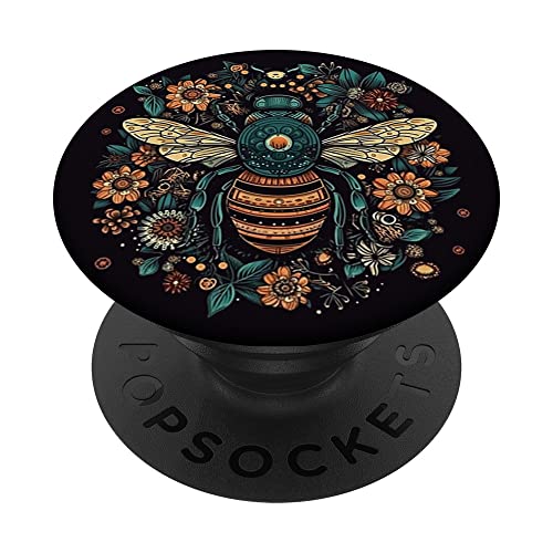 Biene, Honigbiene, Hummel, Blumen, Boho-Grafik PopSockets Klebender PopGrip Biene, Honigbiene, Hummel, Blumen, Boho-Grafik PopSockets Klebender PopGrip von Bee Flowers Boho Graphic Merch