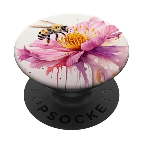 Bienen Honig Bienenwabe Imker Geschenk Frühling Natur Biene PopSockets mit austauschbarem PopGrip von Bee Flowers Boho Graphic Merch