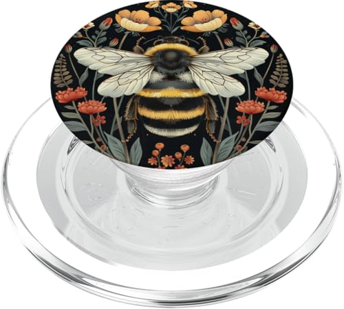 Biene Hummel Blumen Natur Grafik PopSockets PopGrip für MagSafe von Bee Flowers Boho Merch