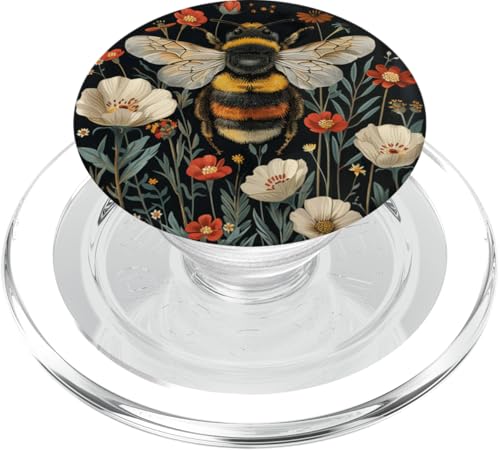 Biene Hummel Blumen Natur Grafik PopSockets PopGrip für MagSafe von Bee Flowers Boho Merch