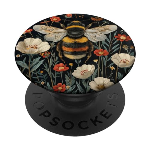 Bee Flowers Boho Merch Biene Hummel Blumen Natur Grafik PopSockets Klebender PopGrip Bee Flowers Boho Merch Biene Hummel Blumen Natur Grafik PopSockets Klebender PopGrip von Bee Flowers Boho Merch