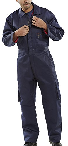 Click Workwear Quilted Boilersuit Navy - 48 von BeeSwift