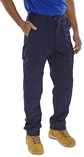 Super Click Poly Cotton Trousers Navy - 32 von BeeSwift