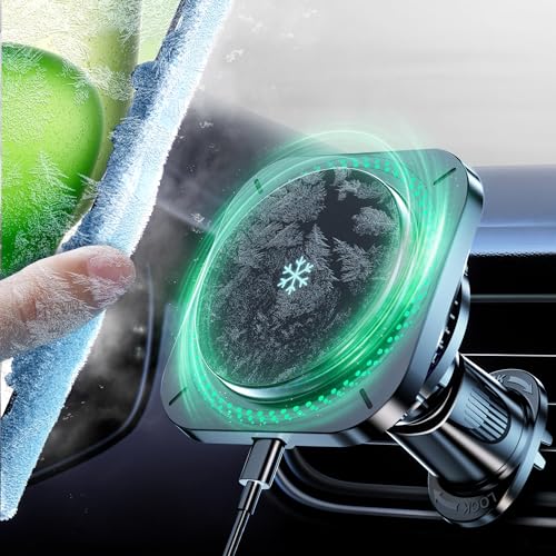 Beeasy 15W Magsafe Autohalterung mit Ladefunktion, [EIS Kühlung+] Magsafe Ladegerät Auto Qi Wireless Car Charger, Kfz Magnet Handyhalterung Lüftung für iPhone 15 14 13 12 Pro Max Mini Plus von Beeasy