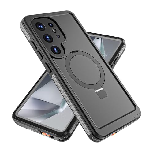 Beeasy für Samsung Galaxy S25 Ultra Hülle Wasserdicht für MagSafe [Unsichtbarer Ständer] 360 Grad Outdoor Schutzhülle mit Displayschutz, Wasserfest Handyhülle Stoßfest Staubdicht Panzerhülle Case 6.9" von Beeasy
