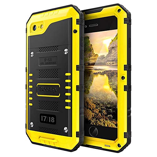 Beeasy für iPhone 8/7 Hülle, iPhone SE 2020/2022 Hülle Wasserdicht Outdoor Stoßfest Handyhülle Militärstandard Schutzhülle mit Displayschutz Robust Metall Schutz Heavy Duty Case, Gelb Beeasy für iPhone 8/7 Hülle, iPhone SE 2020/2022 Hülle Wasserdicht Outdoor Stoßfest Handyhülle Militärstandard Schutzhülle mit Displayschutz Robust Metall Schutz Heavy Duty Case, Gelb von Beeasy