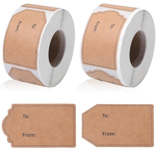 Beebeecraft 2 Rollen 600 Stück 2 Stile 1.2 "x 2" zu Geschenketiketten Aufkleber Rechteckig Kraftpapier Geschenketiketten Selbstklebend für Weihnachten Urlaubsgeschenke Valentinstag Etiketten Beebeecraft 2 Rollen 600 Stück 2 Stile 1.2 "x 2" zu Geschenketiketten Aufkleber Rechteckig Kraftpapier Geschenketiketten Selbstklebend für Weihnachten Urlaubsgeschenke Valentinstag Etiketten von Beebeecraft