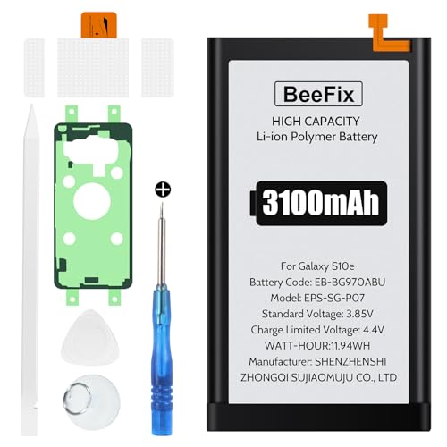 Akku für Samsung Galaxy S10E, 3100mAh Hochkapazitäts-Ersatzakku für Galaxy S10e(EB-BG970ABU) mit professionellen Reparaturwerkzeugen von Beefix