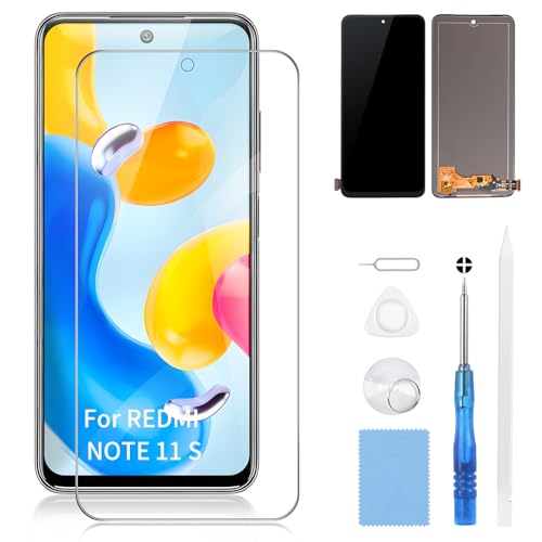 Beefix Display für Xiaomi Redmi Note 11 LCD Bildschirm Ersatz Note 11s Touchscreen Digitizer Assembly mit Werkzeugen 2201117TG/2201117TI Schwarz Beefix Display für Xiaomi Redmi Note 11 LCD Bildschirm Ersatz Note 11s Touchscreen Digitizer Assembly mit Werkzeugen 2201117TG/2201117TI Schwarz von Beefix