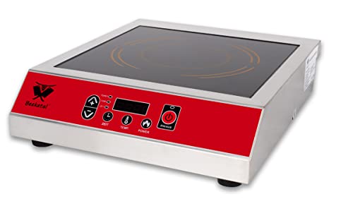 Beeketal BIKP-1 Gastro Induktionskochfeld Ø22 cm Einzel Herdplatte, Glaskeramik Induktion Kochfeld mit Einzelkochplatte, 14 Stufen 60-270 °C, Booster Funktion, Topferkennnung, Kontrollfeld mit Timer Beeketal BIKP-1 Gastro Induktionskochfeld Ø22 cm Einzel Herdplatte, Glaskeramik Induktion Kochfeld mit Einzelkochplatte, 14 Stufen 60-270 °C, Booster Funktion, Topferkennnung, Kontrollfeld mit Timer von Beeketal