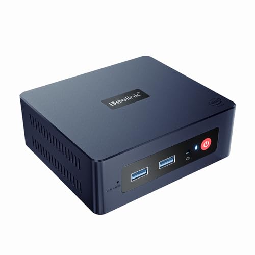 Beelink Intel Mini PC, Mini S mit N5095 Prozessor, 8GB DDR4 256GB SSD, Unterstützung WiFi 5 BT4.0 Dual HDMI, Mini Desktop Computer Wi11 von Beelink