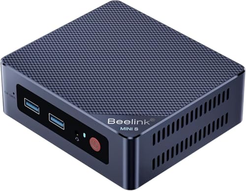 Beelink Mini S12 Mini PC, Intel 12th Gen N100(4C/4T, bis zu 3.4GHz), 16GB DDR4 500GB PCIe x1 SSD, Mini Desktop Computer Unterstützung Dual HDMI 4K Output/WiFi6/BT5.2/USB 3.0 von Beelink