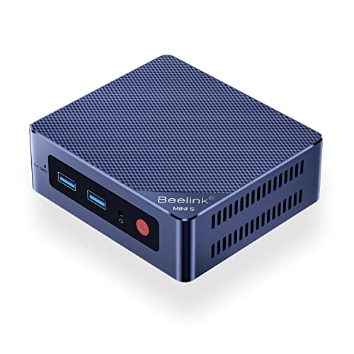 Beelink Mini S12 Mini PC, Intel 12th Gen N100(4C/4T, bis zu 3.4GHz), 16GB DDR4 500GB PCIe x1 SSD, Mini Desktop Computer Unterstützung Dual HDMI 4K Output/WiFi6/BT5.2/USB 3.0 von Beelink