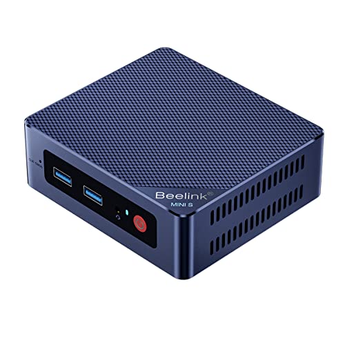 Beelink Mini S12 Pro Mini PC, 12th Gen Intel Alder Lake-N100 (4C/4T, bis 3.4GHz), 16GB DDR4 RAM 500GB PCIe M.2 SSD, Mini Desktop Computer 4K 60Hz Dual HDMI, WiFi6, Bluetooth5.2, Gigabit Ethernet von Beelink