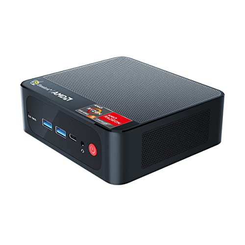 Beelink SER5 Pro Mini PC, AMD Ryzen 7 5700U(bis zu 4.3GHz) 8C/16T, Mini Computer 32GB DDR4 RAM 500GB NVMe SSD, Mini Desktop Computer 4K 60Hz Triple Screen Display HDMI&DP&USB-C WiFi6 BT5.2 von Beelink